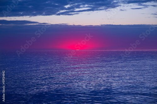 sunset sunrise over Mediterranean sea