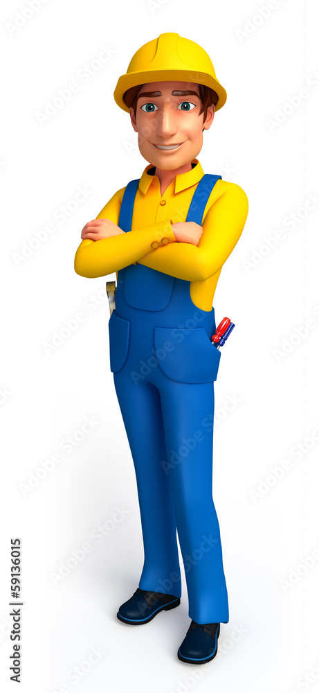 Plumber with folding hand Plumber with folding hand