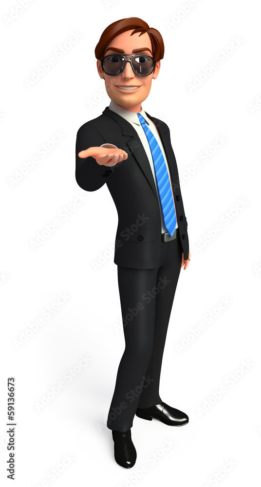 Young Business man on a presentation Young Business man on a presentation