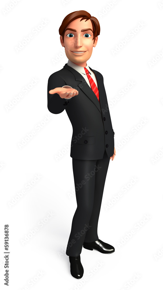 Young Business man on a presentation Young Business man on a presentation