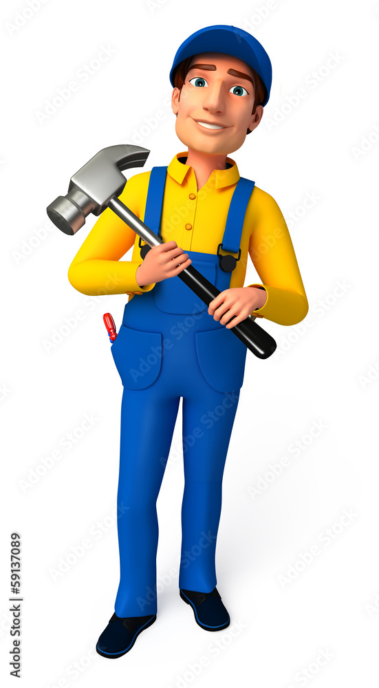 Plumber with hammer Plumber with hammer