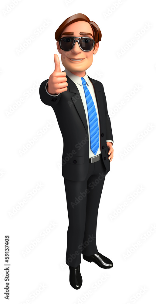 Young Boss with thumb up Young Boss with thumb up