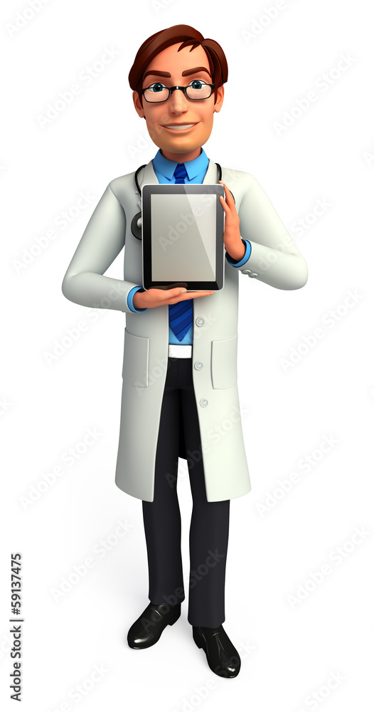Young smart doctor with ipad Young smart doctor with ipad