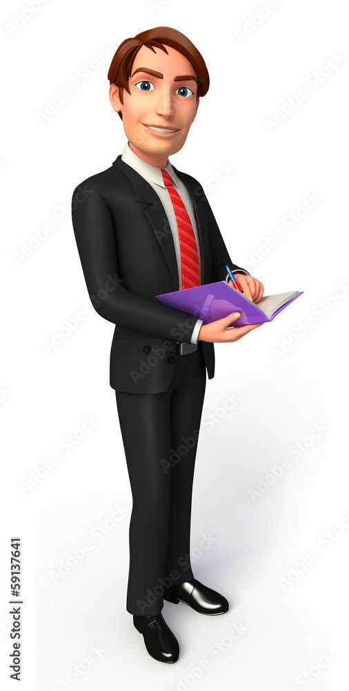 Young Boss with diary Young Boss with diary