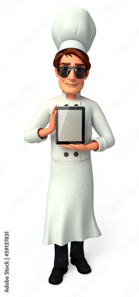 Chef  with iPad