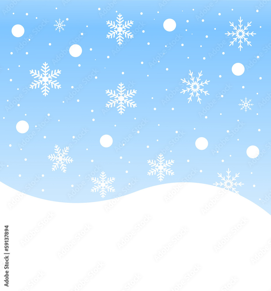 new-year festive background with snowflakes