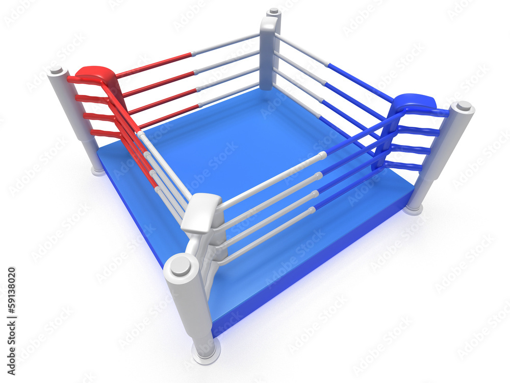 Boxing ring. High resolution 3d render. Boxing ring. High resolution 3d render.
