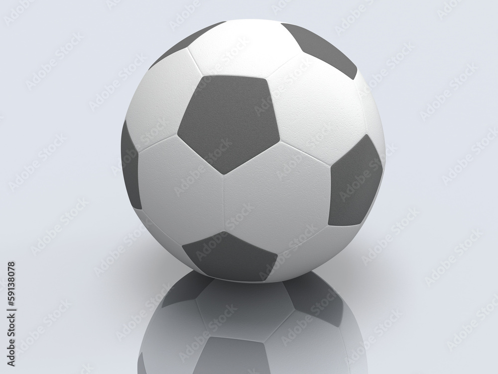Naklejka premium Soccer football ball isolated. 3D.