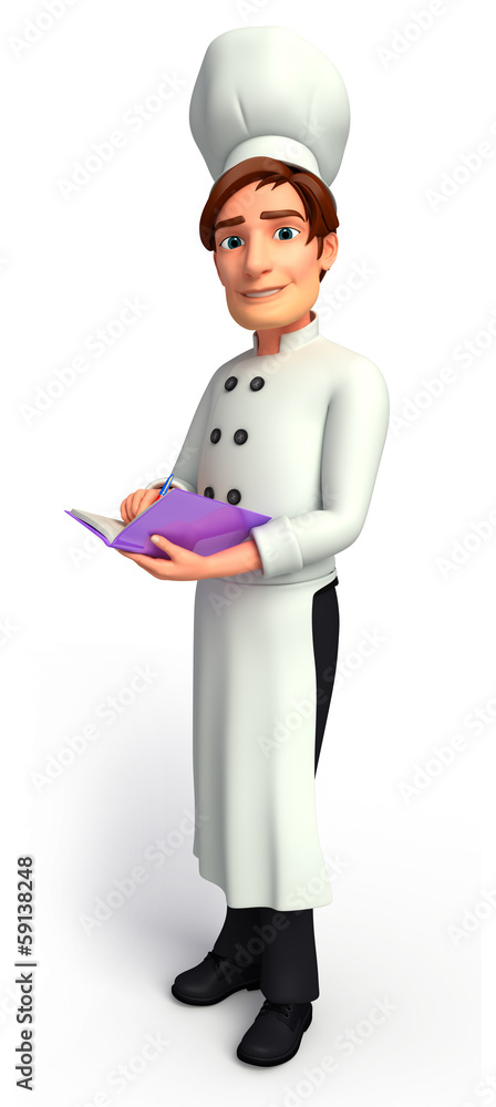 Chef with diary Chef with diary