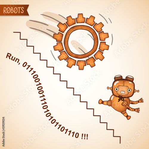 Abstract business run concept