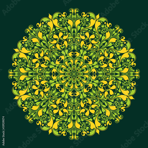 Round pattern in islamic style