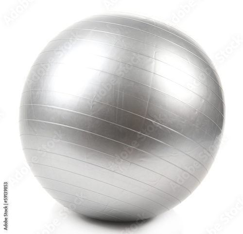 Gray  ball for fitness isolated on white