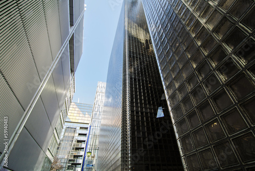 Modern building glass block wall
