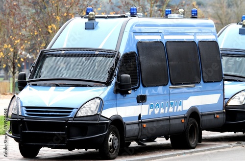 Fototapeta Naklejka Na Ścianę i Meble -  Armored police van transporting money