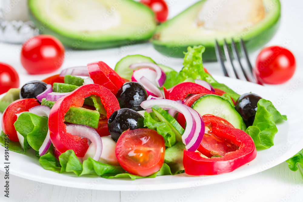 Salad with fresh vegetables Salad with fresh vegetables