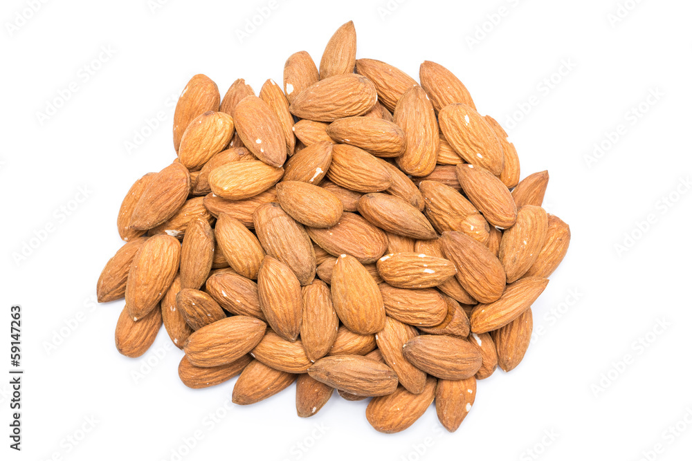 Almonds Fruits Pile Almonds Fruits Pile