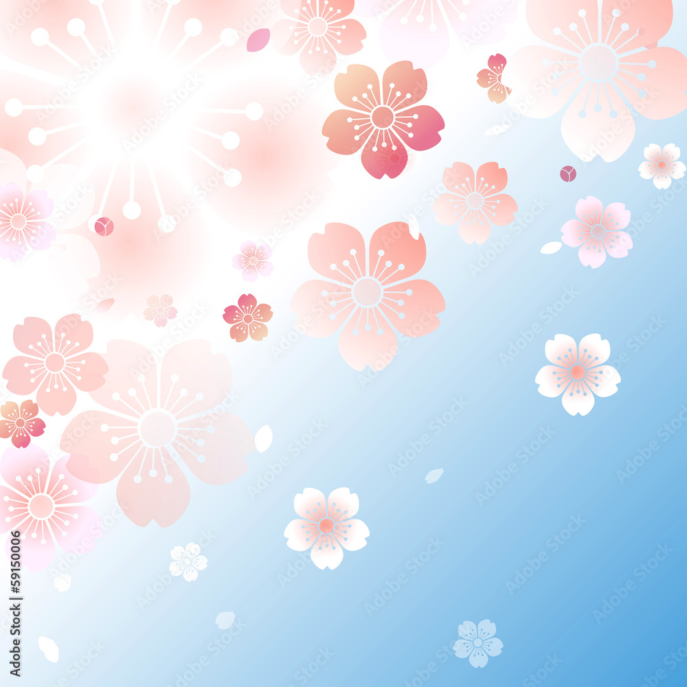 Fototapeta premium 桜 和柄 春