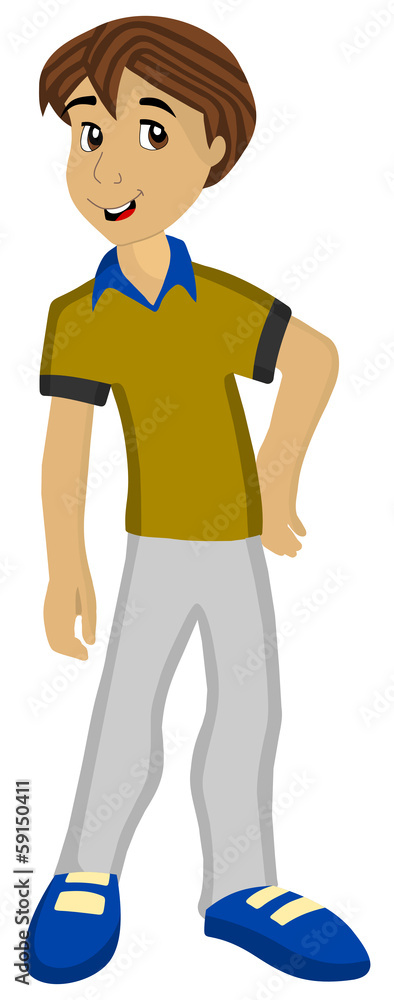 Naklejka premium a boy with beautiful clothes posing