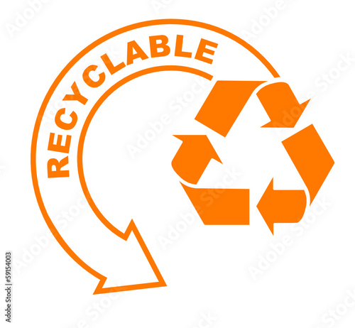 recyclable flèche orange