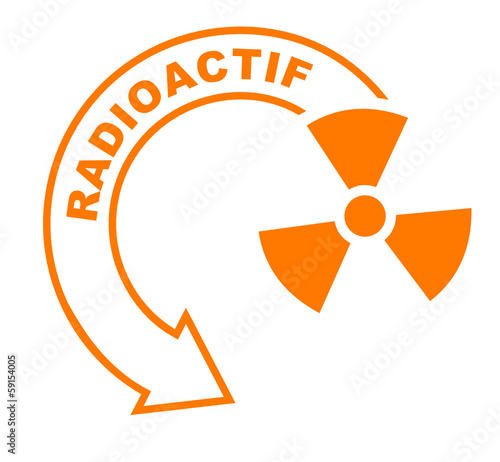 radioactif flèche orange