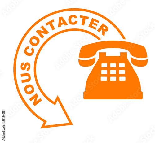 nous contacter flèche orange