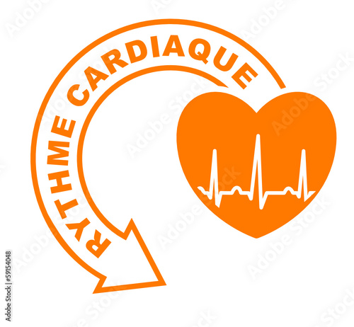 rythme cardiaque flèche orange
