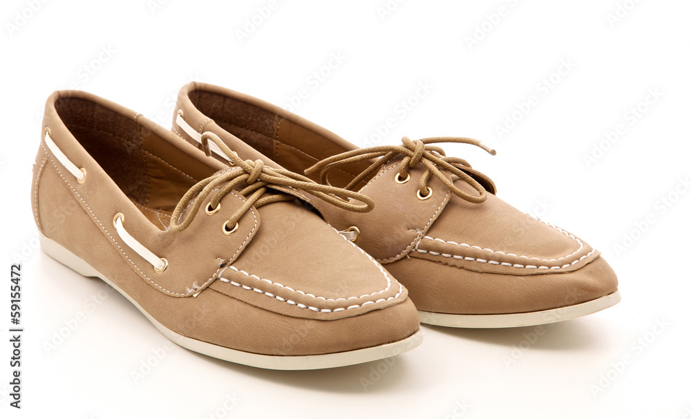 brown, female boots on a white background brown, female boots on a white background