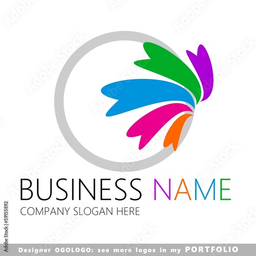 abstract business logo emblem vector