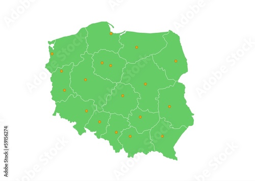 Administracyjna mapa województwa  #59156274