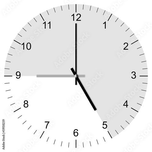 Clock Illustration nine to five