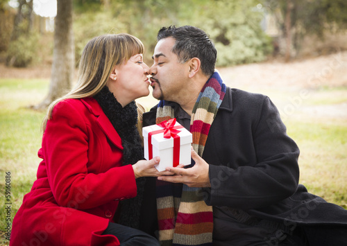 Mixed Race Couple Sharing C...
