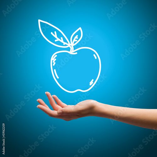 Apple in hand