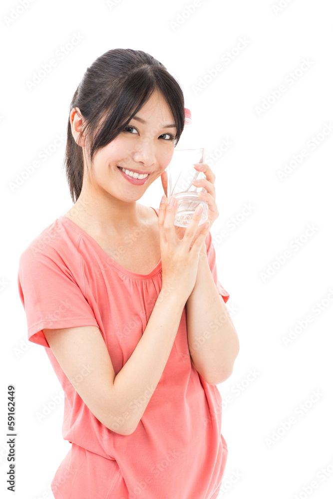 young sporty woman relaxing on white background young sporty woman relaxing on white background