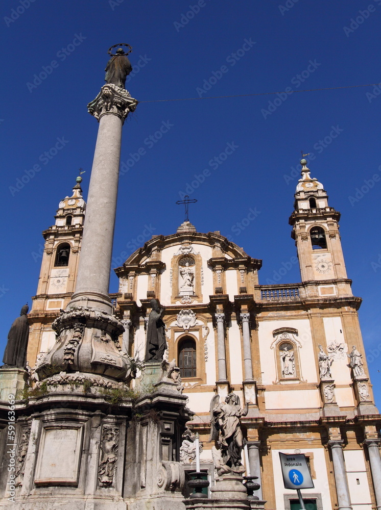 Chisea di San Domenico, landmark cathedral in Palermo of Sicily, Italy