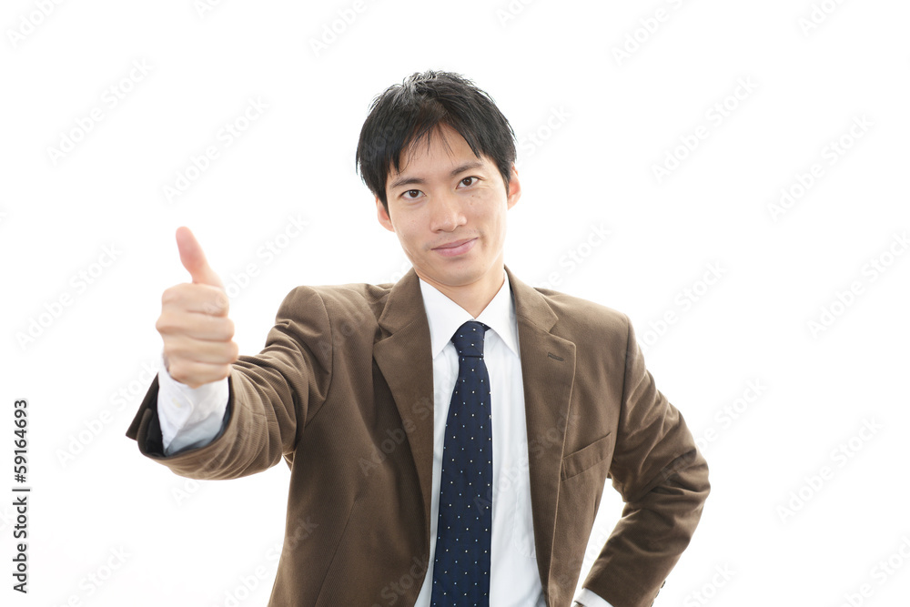 笑顔のビジネスマン 笑顔のビジネスマン