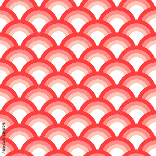 Delicate asian scallop seam...