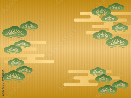 松 背景 イラスト