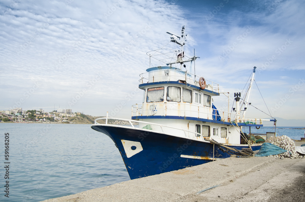 Naklejka premium Fishing Ship