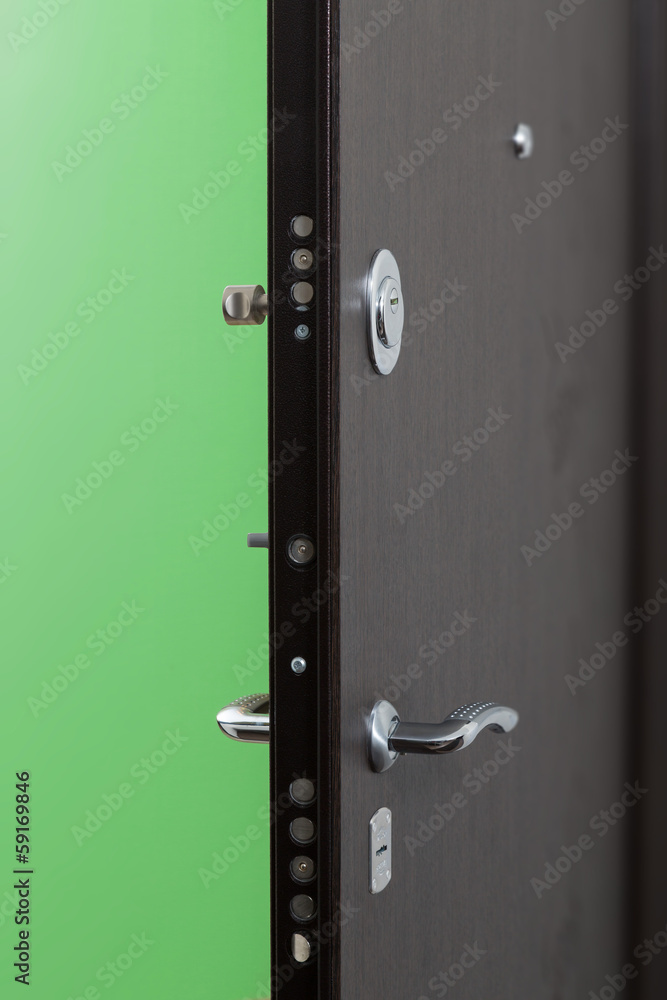 Obraz premium The entrance door to the apartment