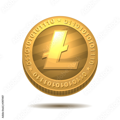 Litecoin isolated on white