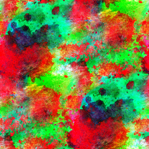 art green, red seamless texture, watercolor © maxximmm