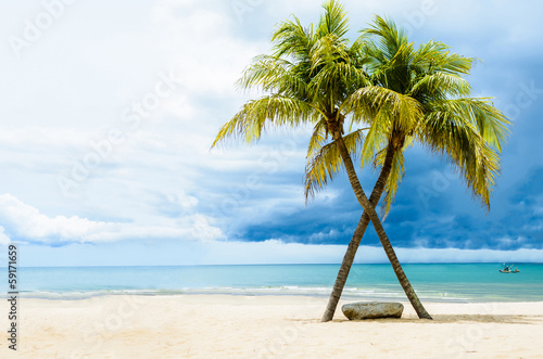 Fototapeta Naklejka Na Ścianę i Meble -  Beautiful beach with palms, Thailand