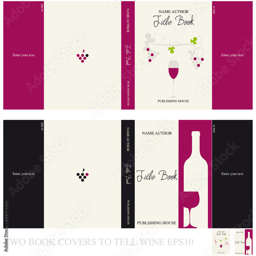 Copertine per libro che racconta del vino