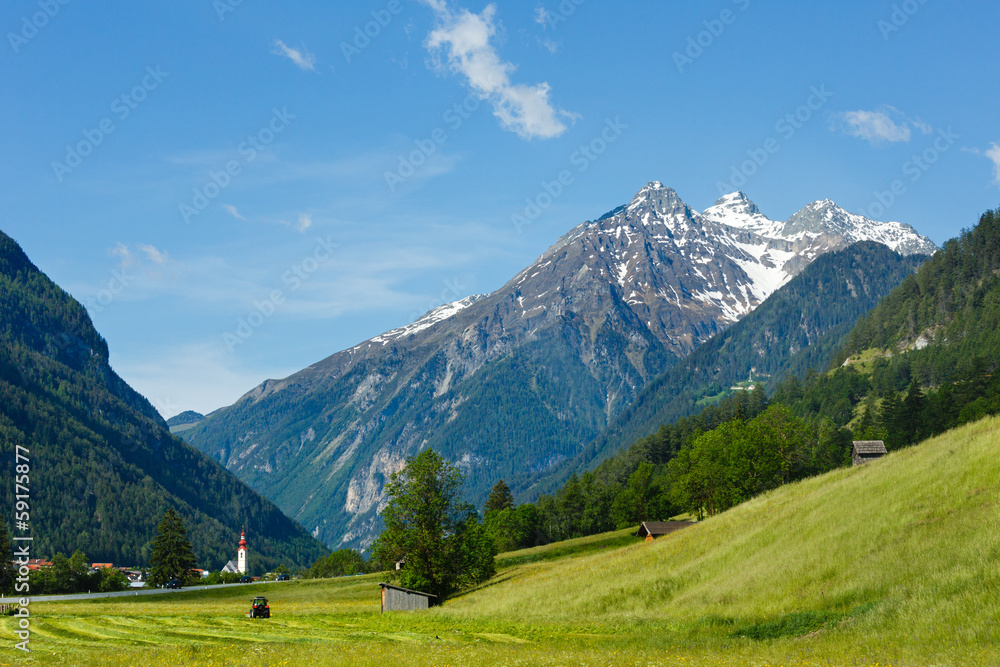Summer Alpine country view