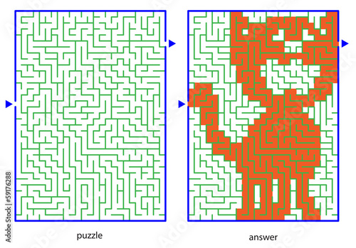   hild s picture puzzles  draw a line in maze and discovers image