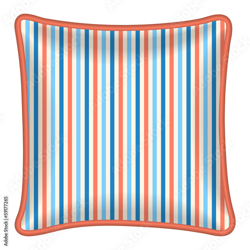 Decorative pillow, colorful stripes pattern