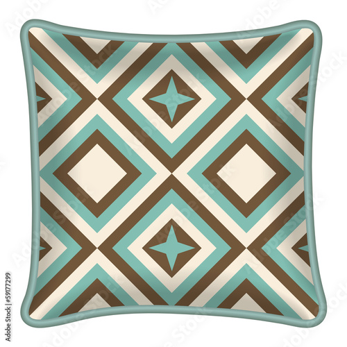 Decorative pillow, abstract geometric pattern
