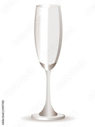 Empty champagne glass