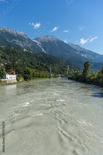 Innsteg bridge in Innsbruck, Upper Austria. photo