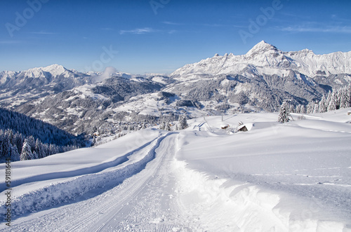 chaine de montagnes-Crest-Voland